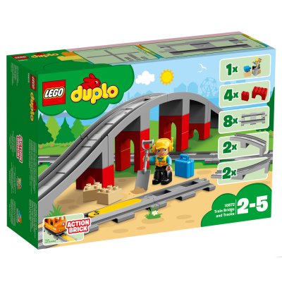 LEGO DUPLO 10872 TREINBRUG EN RAILS - 411 0872 - 411-0872