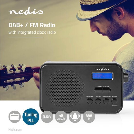 NEDIS DAB+ / FM RADIO MET WEKKER FUNCTIE - 5412810320295 2 - *0010233925