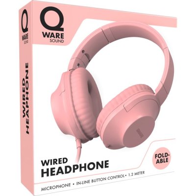 QWARE WIRED HEADPHONE PINK - 550x678 3 - QWSND-210PK