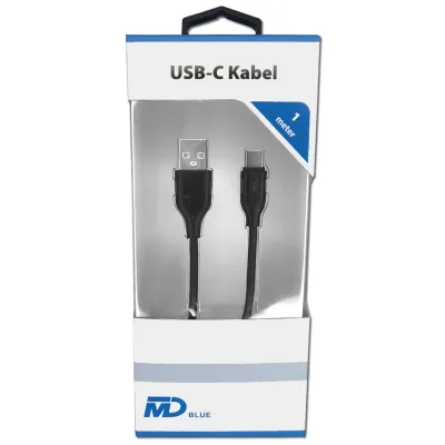 MDB KABEL USB NAAR USB-C 1MTR ZW - 6000000100087 - *0010232946