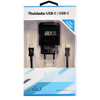 MDB THUISLADER + KABEL USBC-USBC FAST ZW - 6000000100162 - *0010232969