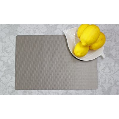 PLACEMAT 30 X 43 CM HONEY COMB TAUPE DK - Placemats honey taupe minimale besteleenheid 12 st - *0010221955