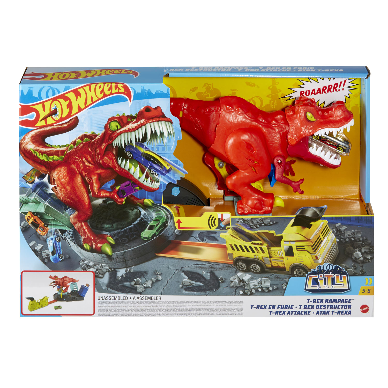 HOT WHEELS CITY T-REX RAMPAGE