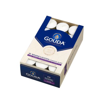 GOUDA WAXINELICHT WIT DOOS 45 STUKS 6UUR - 101 6700 - 101-6700