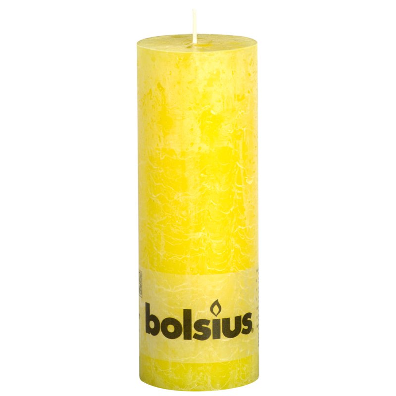 BOLSIUS KAARS RUSTIEK GEEL 19CM - 101 6735 - 101-6735