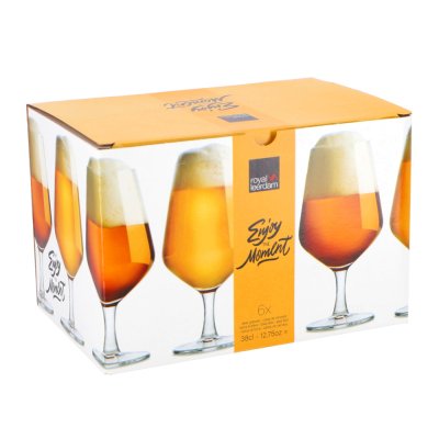 ROYAL LEERDAM BIERGLAS MOMENT SET 6 38CL - 106 0472 - 106-0472