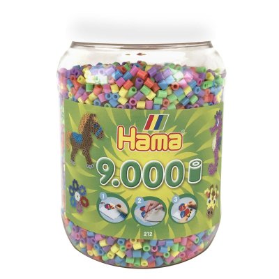 STRIJKKRALEN HAMA POT 9000 STUKS PASTEL - 267 2506 - 267-2506