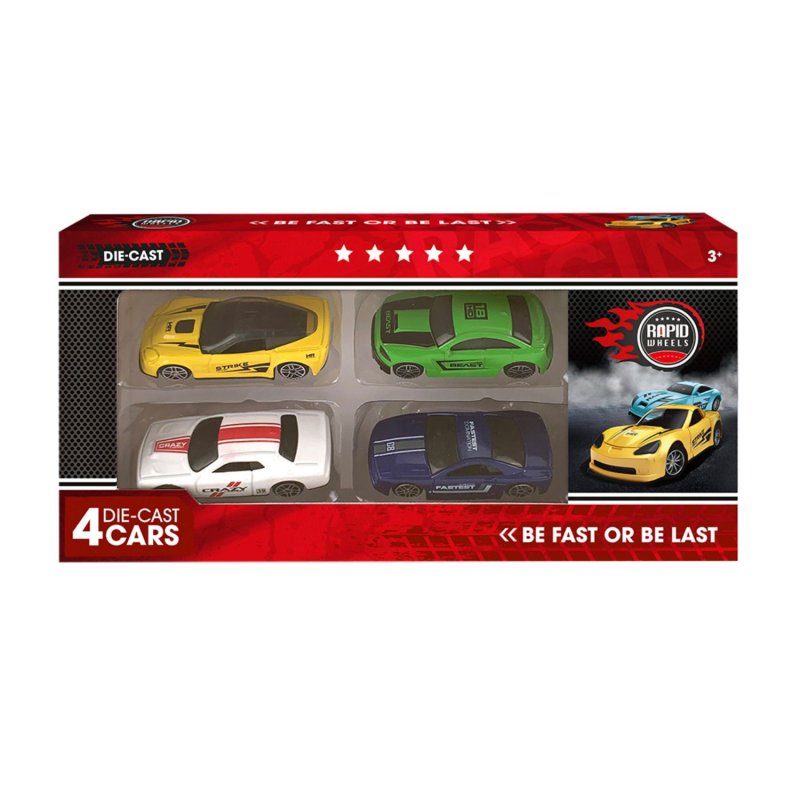 AUTO DIECAST SET 4 IN DOOS - 331 8883 - 331-8883