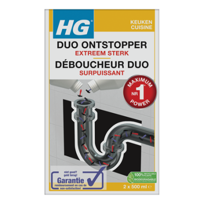 HG DUO ONTSTOPPER EXTREEM STERK 2X 500ML - 343100100 - 343100100