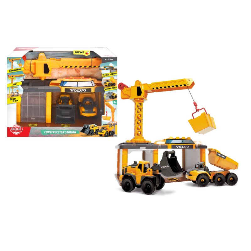 DICKIE TOYS CONSTRUCTIE STATION MET LICH - 360 6009 - 360-6009