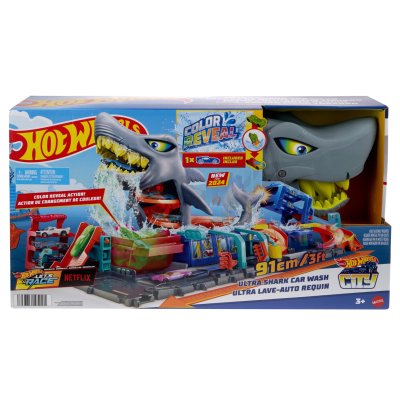 HOT WHEELS CITY ULTRA SHARK CAR WASH - 369 5091 - 369-5091