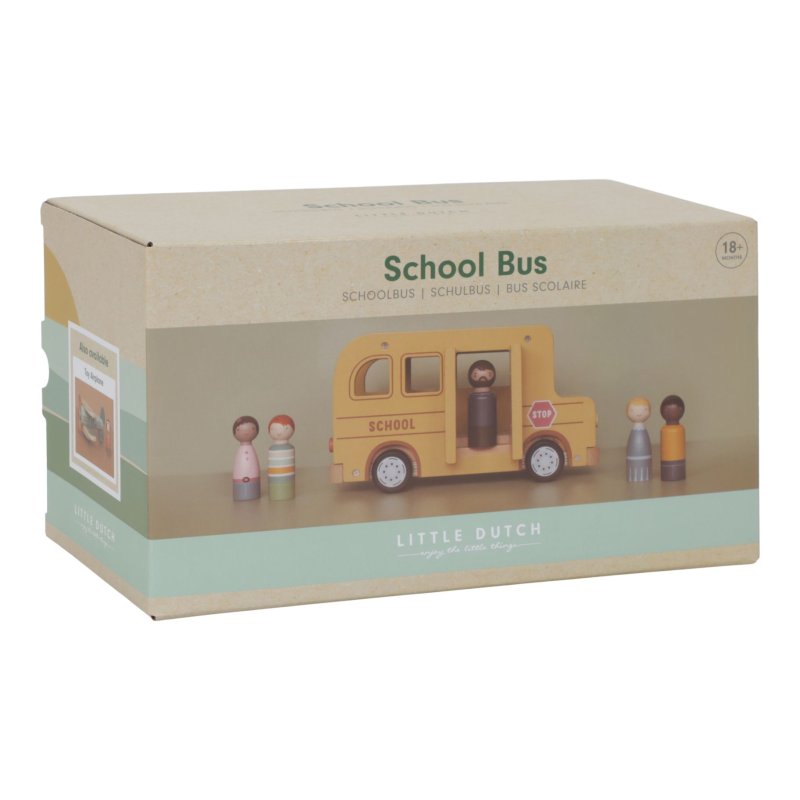 LITTLE DUTCH SCHOOLBUS MET POPPETJES - 421 8023 - 421-8023