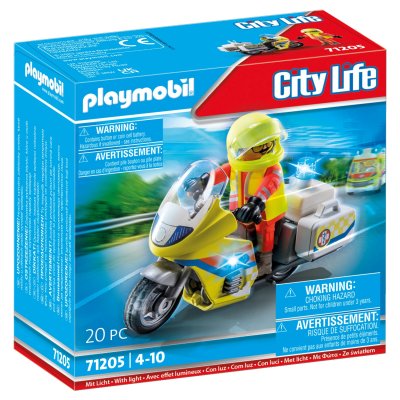 PLAYMOBIL 71205 NOODMOTORFIETS MET ZWAAI - 437 1205 - 437-1205