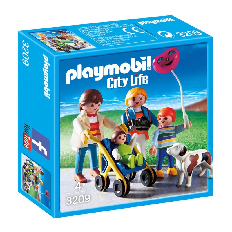 PLAYMOBIL 3209 FAMILIE MET BUGGY - 437 3209 - 437-3209