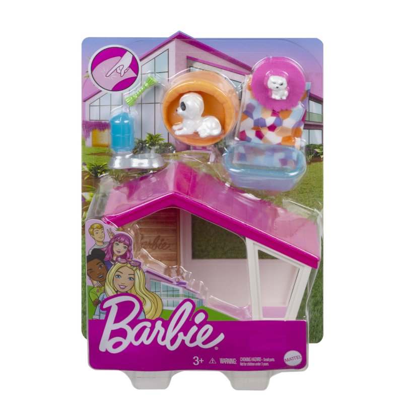 BARBIE MINI PLAYSET HONDENHUIS + HONDJE - 466 7888 - 466-7888