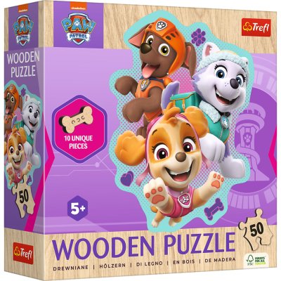 PUZZEL PAW PATROL HOUT FIGUUR 50 STUKJES - 603 0258 - 603-0258