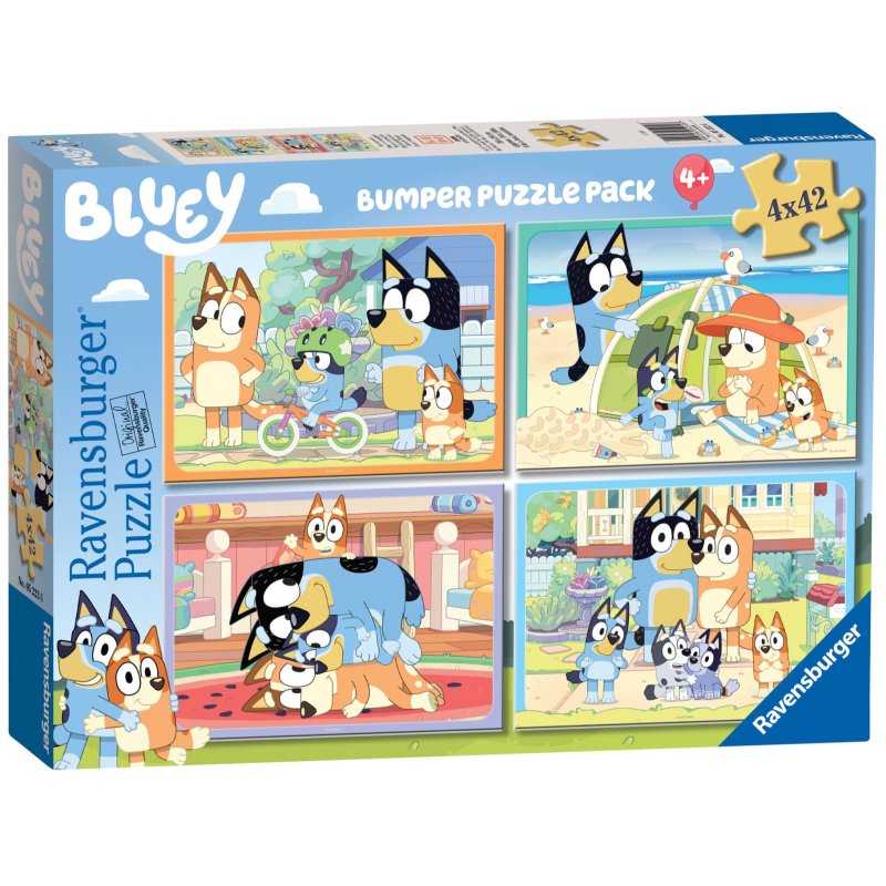 RAVENSBURGER PUZZEL BLUEY 4 X 42 STUKJES - 603 2226 - 603-2226