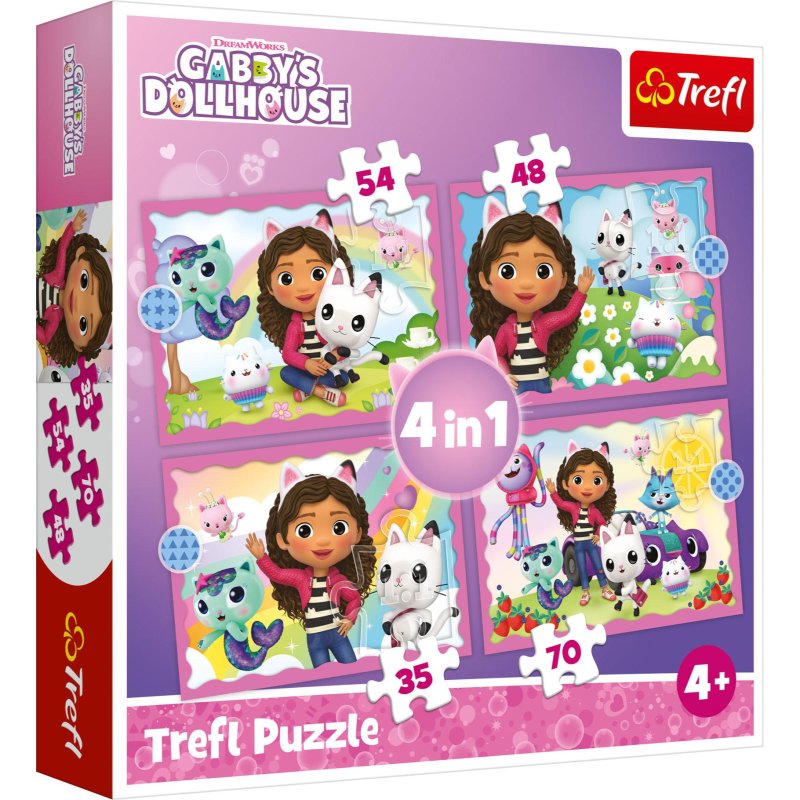 PUZZEL GABBY&apos;S DOLLHOUSE 4 IN 1 - 603 4620 - 603-4620