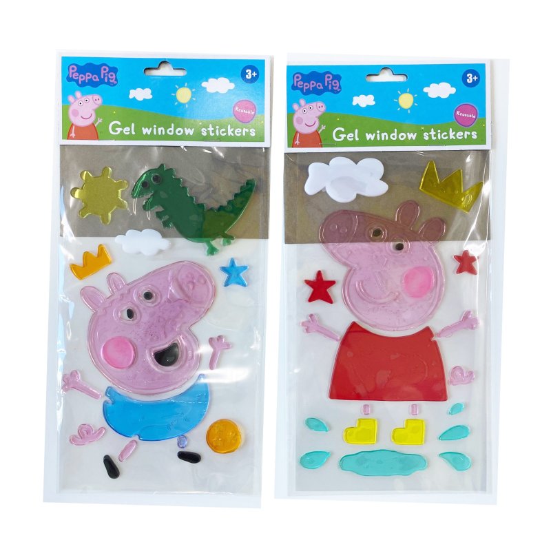 PEPPA PIG RAAMSTICKERS GEL 2 ASSORTI - 655 8122 - 655-8122