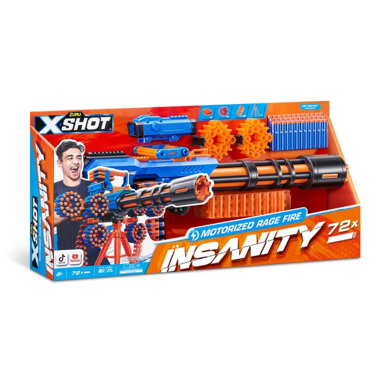 ZURU X-SHOT INSANITY GATLIN GUN MOTORIZE - 721 6605 - 721-6605