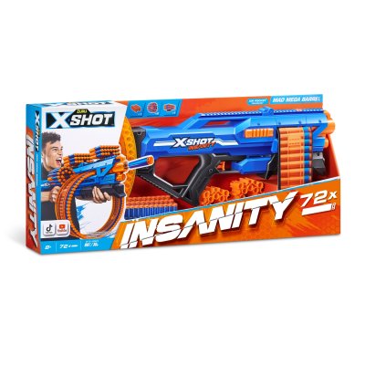 ZURU X-SHOT INSANITY MAD MEGA BARREL BLA - 721 6609 - 721-6609