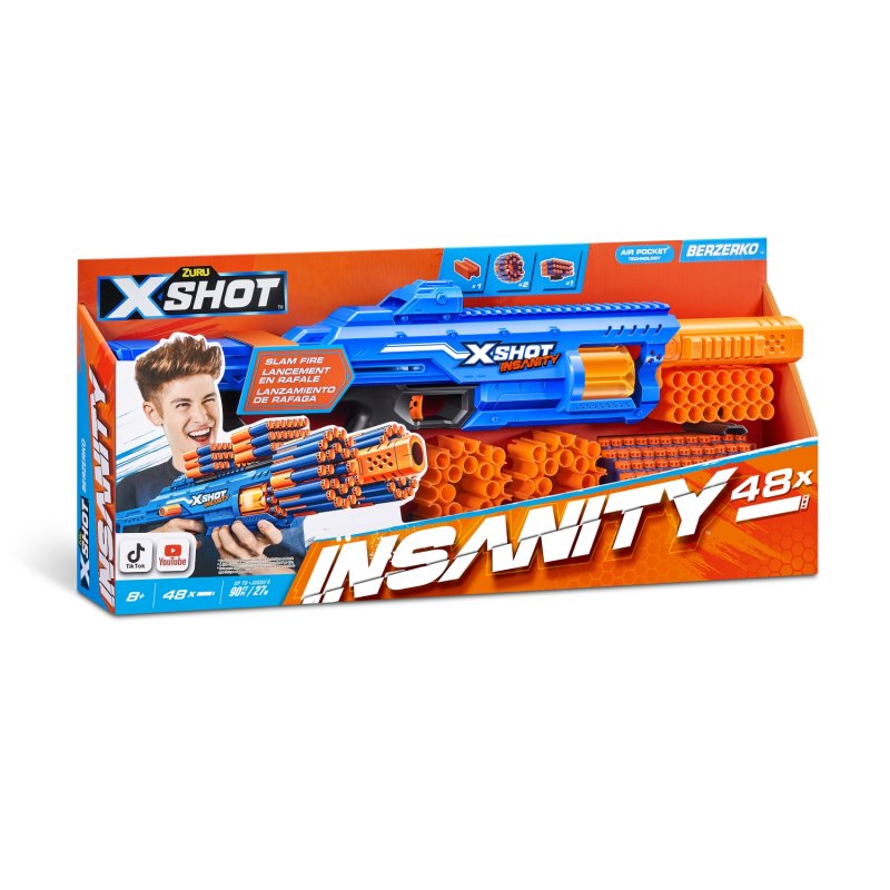 ZURU X-SHOT INSANITY BERZERKO 8 SHOT (48 - 721 6610 - 721-6610