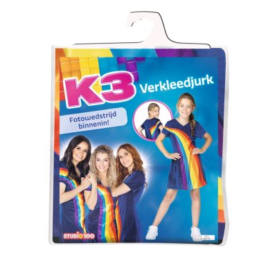 K3 JURK REGENBOOG BLAUW 6-8 JAAR - 810 2741 - 810-2741