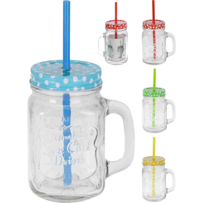 DRINKGLAS MET HANDVAT EN RIETJE - 8711295826627 - DS6000890