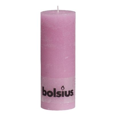 BOLSIUS KAARS RUSTIEK PINK 19CM - 8711711820734 - 8711711820734