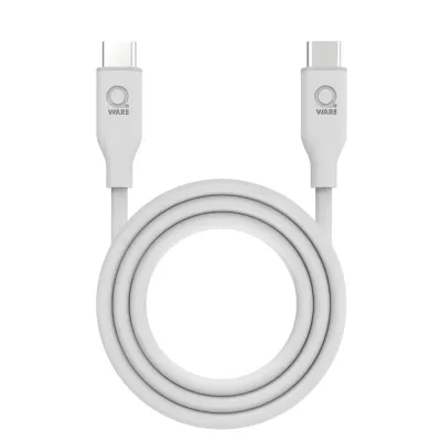 QWARE SILICONE FAST USB C - USB C WHITE - 8718657554129 - QWCB40WH