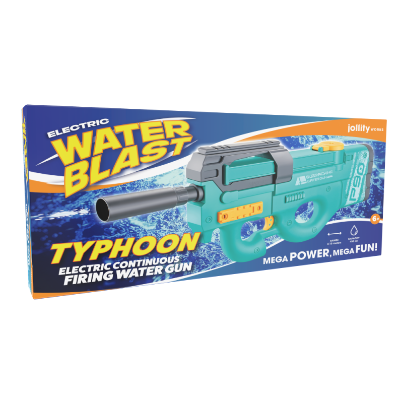 ELEKTRISCH WATERPISTOOL TYPHOON BLAUW - 8719075496244 1 - JWWB-TYPG