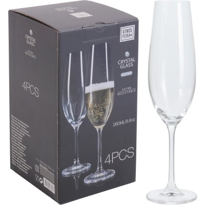 ATMOS KRISTAL 4X CHAMPAGNEGLAS 260ML - 8719987370397 - 8719987370397