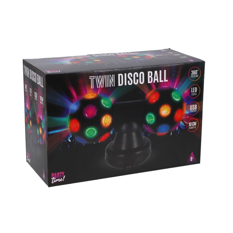 PARTY TIME TWIN DISCO BAL 10 CM - 904 8741 - 904-8741