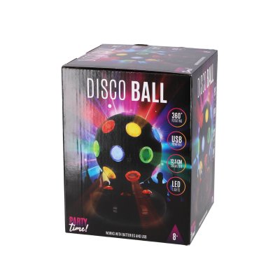 PARTY TIME DISCO BAL LED 12,5 CM - 904 9903 - 904-9903