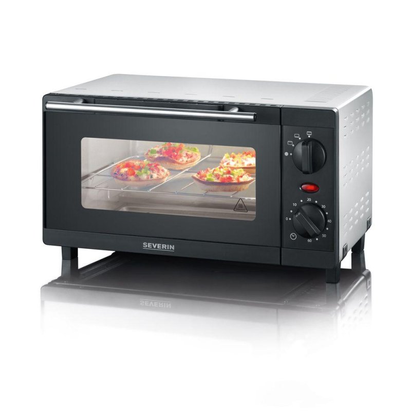 SEVERIN MINIOVEN 9L 800W ZWART/ZILVER - 9204977 1 - 9204977