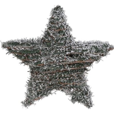 KERSTSTER ROTAN SNEEUW 20LED 30CM +TIMER - Amz101580 assorted 001 07 01 21  - AMZ101580