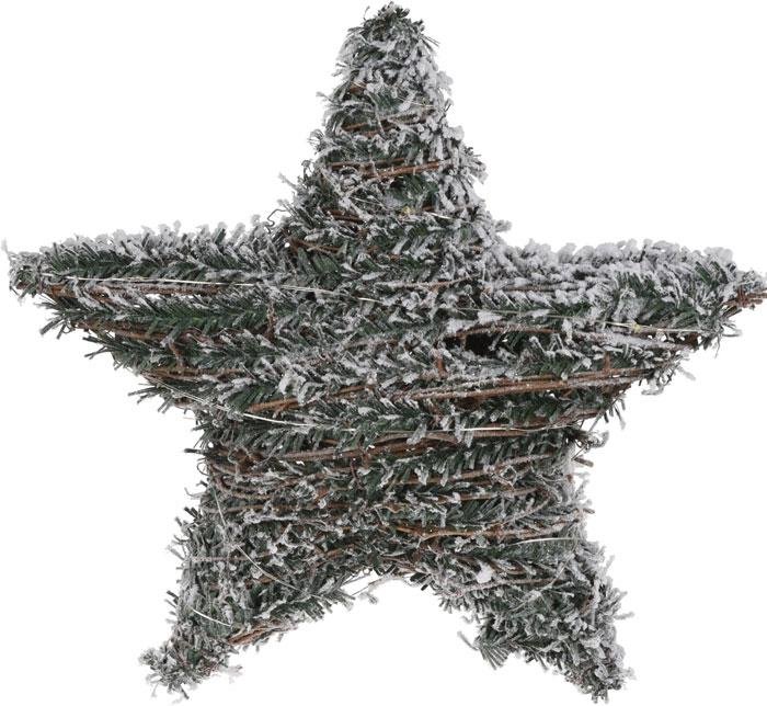 KERSTSTER ROTAN SNEEUW 20LED 30CM +TIMER - Amz101580 assorted 001 07 01 21  - AMZ101580