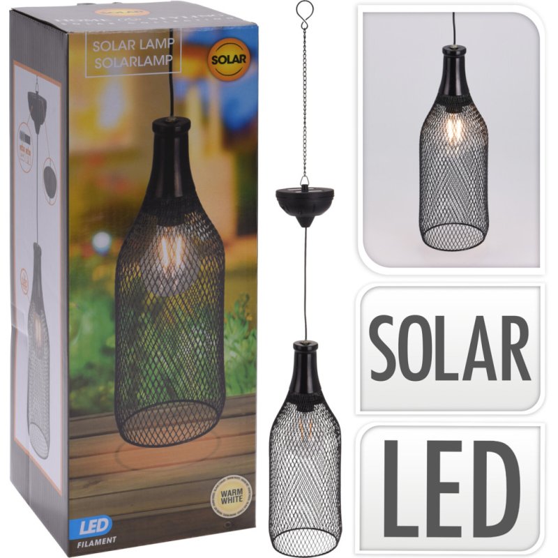 SOLAR HANGLAMP ZWART METAAL LED - Ds1000010 composition 001 14 07 20  - DS1000010