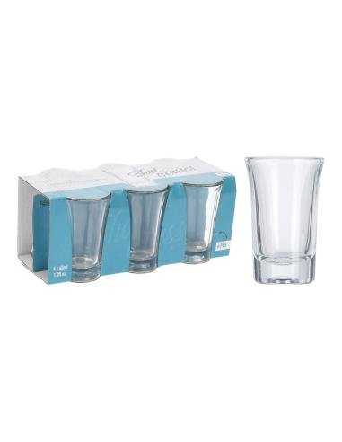 BORRELGLAZEN / SHOT 40ML SET 6 ST - Set de 6 vasos pequenos de cristal 40ml 8719987350498 77740 excellent houseware - YE6000060